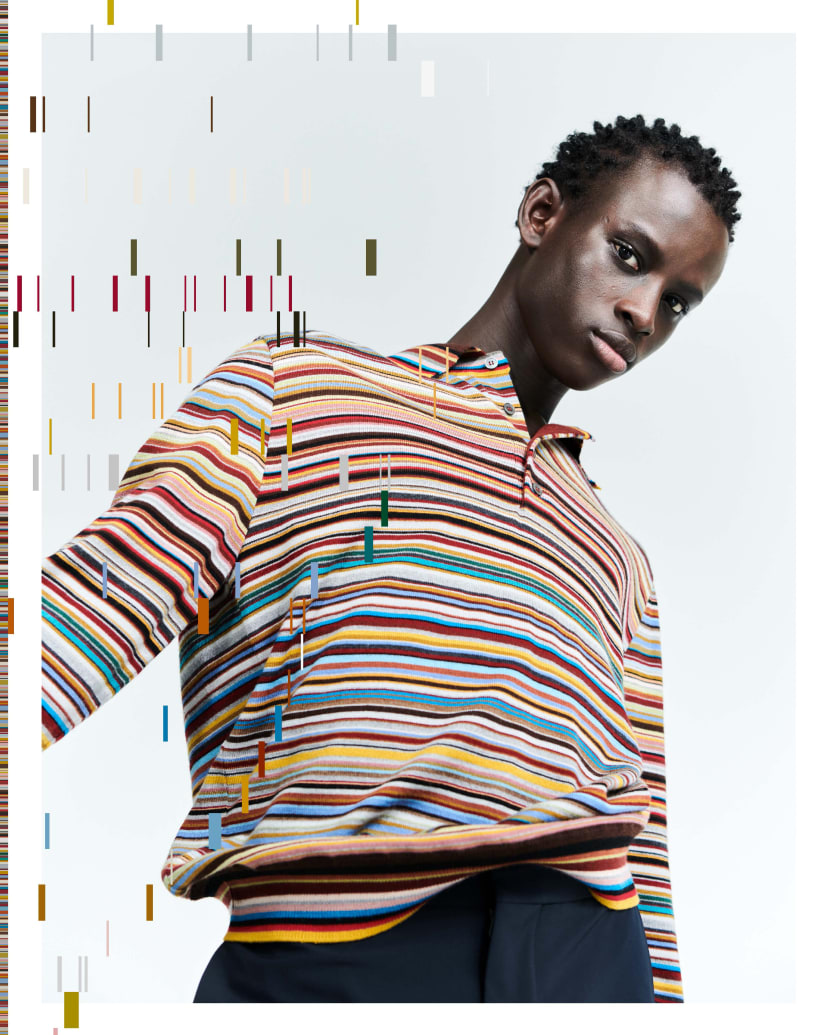 Paul smith striped polo top